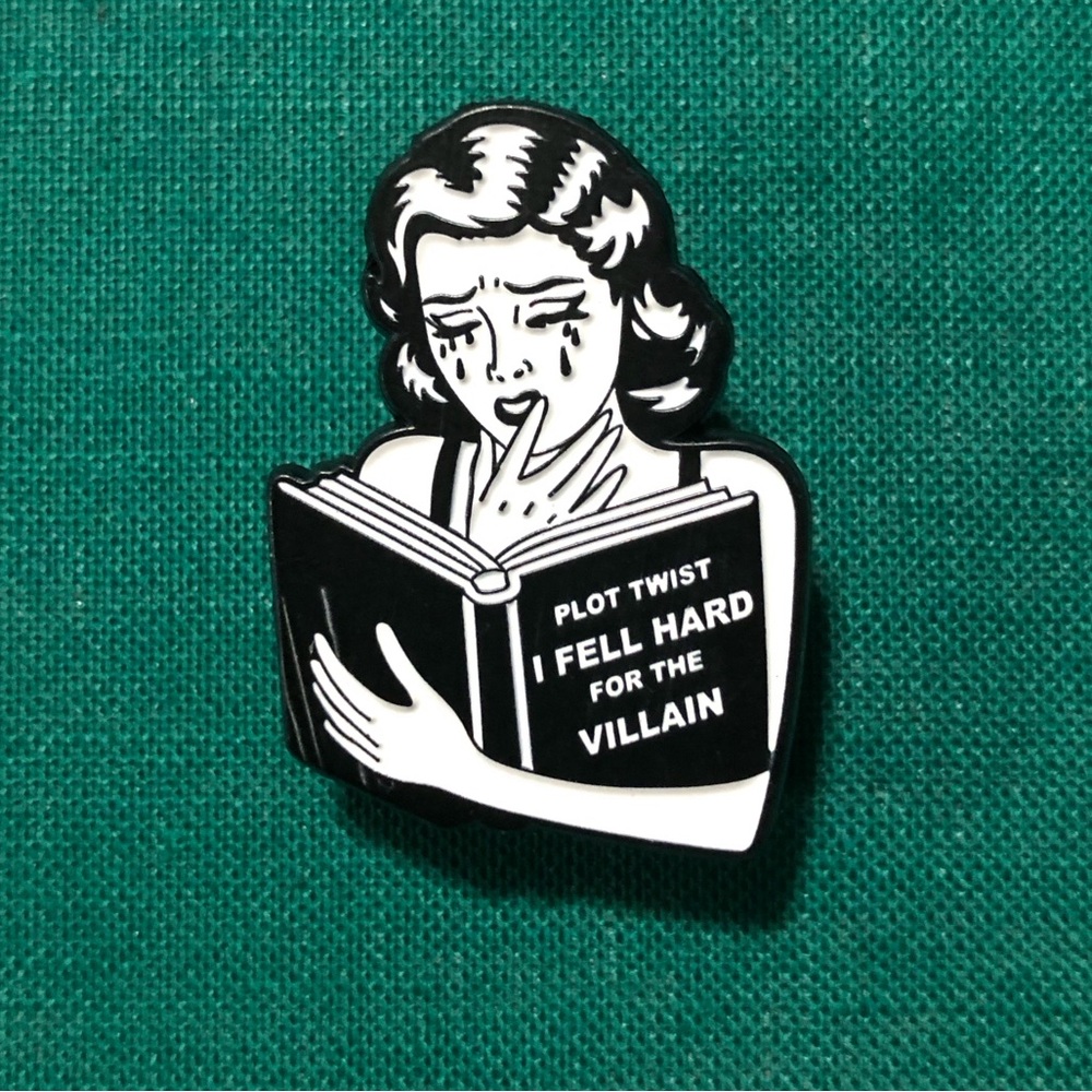 Plot Twist Enamel Pin - Picture 2 of 3